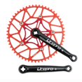 thumbnail image 3 of Bielas de bicicleta plegable de aleación de aluminio 54T-58T 170mm 130 BCD para bicicleta de 9/10/11, bicicletas plegables, bicicletas de ca Rojo 58T Soledad Juego de bielas de plato de bicicleta, 3 of 5