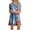 Floral Mixed Blue, variant on PPYOUNG Women's Summer Casual T-shirt Dresses Short Sleeve Boho Beach Dress