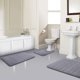 thumbnail image 3 of 1 alfombra de baño antideslizante suave (40 x 60 cm, gris) Rojo Verde, 3 of 5