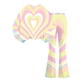 thumbnail image 6 of Grblisyd Outfits for Girls Casual Long Sleeve Cute Cartoon Print Sweatershirt and Flared Pants 2 Pieces Fall Winter Set Size 7-8 Years, 6 of 6