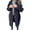 Black L, variant on Women Woolen Jacket Turn-down Collar Solid Color Button Closure Coat Loose Thermal Long Sleeved Commuting Dating Spring Fall Winter Overcoat