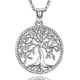 thumbnail image 1 of Collar de plata de ley 925, delicado colgante del árbol de la vida para mujer y niña, cadena de 46 cm, 1 of 5