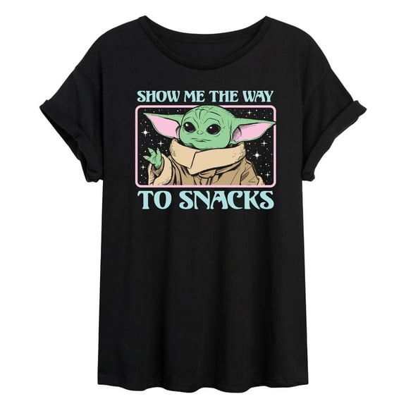 Star Wars - The Mandalorian Grogu The Way To Snacks - Womens Oversized Graphic T-Shirt