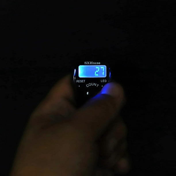 Finger Counters – 5 Doigt LED numérique avec compteur de doigts  électronique numérique main Tally Mini compteur manuel avec écran LCD  compteur de doigts pour prière musulmane Case 