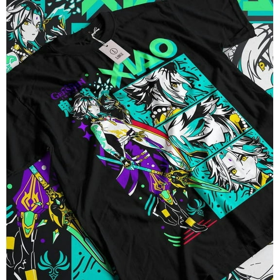 Unisex Genshin Impact Xiao, Raiden Shogun Gaming T-shirt, Anime Waifu Shirt