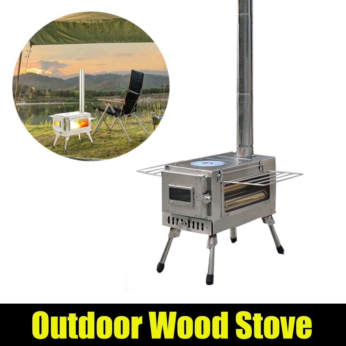 TABODD Multifunctional Tent Heating Stove Fire Wood Heater Outdoor