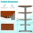thumbnail image 4 of Giantex Electric Height Adjustable Desk, Sit Stand Home Office Desk w/4 Memory Positions & LED Display, 48" Standing Computer Workstation w/Anti-collision Design for Students & Office Stuff, Teak, 4 of 10