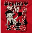 thumbnail image 2 of Kanji Betty Boop Hashtag Flirty XOXO Zip Hoodie Sweatshirt Women Brisco Brands M, 2 of 5