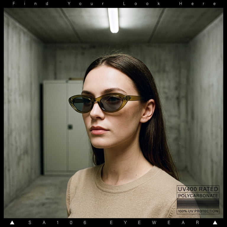 SA106 Womens Classic Mod Soft Cat Eye Plastic Sunglasses  display picture 1