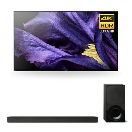 Sony XBR-55A9F 55" MASTER Series BRAVIA OLED 4K HDR TV and HT-X9000F 2.1-Channel Dolby Atmos Soundbar with Subwoofer