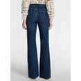 thumbnail image 4 of Scenario Women's High Rise Creased Flare Denim Jeans, Size 0-20, 4 of 6