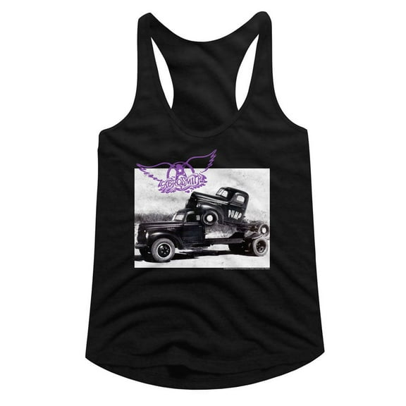 Aerosmith Pump Black Women's Slim Fit Racerback Tank Top 2Xl