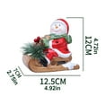 thumbnail image 6 of Shoreew Christmas Santa Sleigh Figurine Light Up Ceramic Santa Claus Statue LED Tabletop Ornament for Holiday Shelf Fireplace Mantel Indoor Home Decor, 6 of 7