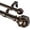 Antique Bronze, variant on 1 Inch Double Curtain Rods for Windows 72 to 144 Inches (6-12 Feet), Champagne Gold Heavy Duty Double Curtain Rod, Telescoping Drapery Rod with Netted Texture Finials