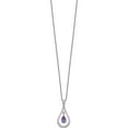 thumbnail image 2 of Sterling Silver June Cz Stone Never Forget Tear 18In Birthstone Necklace Made In China qsx185, 2 of 5