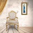 thumbnail image 3 of Tsantekidou, Rose 7x18 Gold Ornate Wood Framed with Double Matting Museum Art Print Titled - Lady in blue, 3 of 4