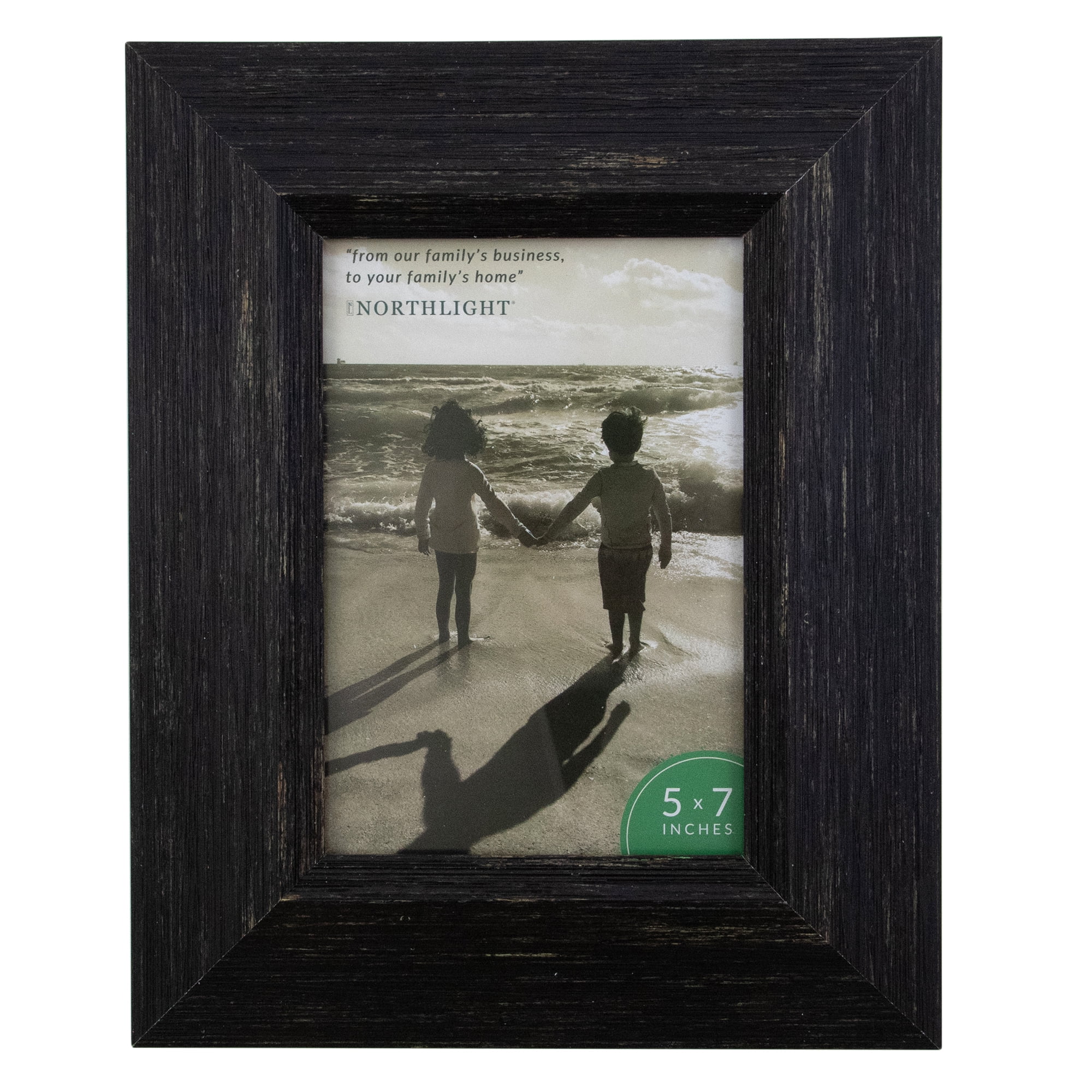 10' Distressed Finish Rectangular 5' x 7' Photo Picture Frame - Black