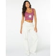 thumbnail image 5 of Roxy Women's Mele Script Cropped Ribbed Tank Top Tee T-Shirt (X-Small, Burgundy), 5 of 6