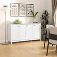 thumbnail image 2 of Prepac Yaletown White 4 Panel Door 60" W x 32" H x 16" D Storage Cabinet, 2 of 9
