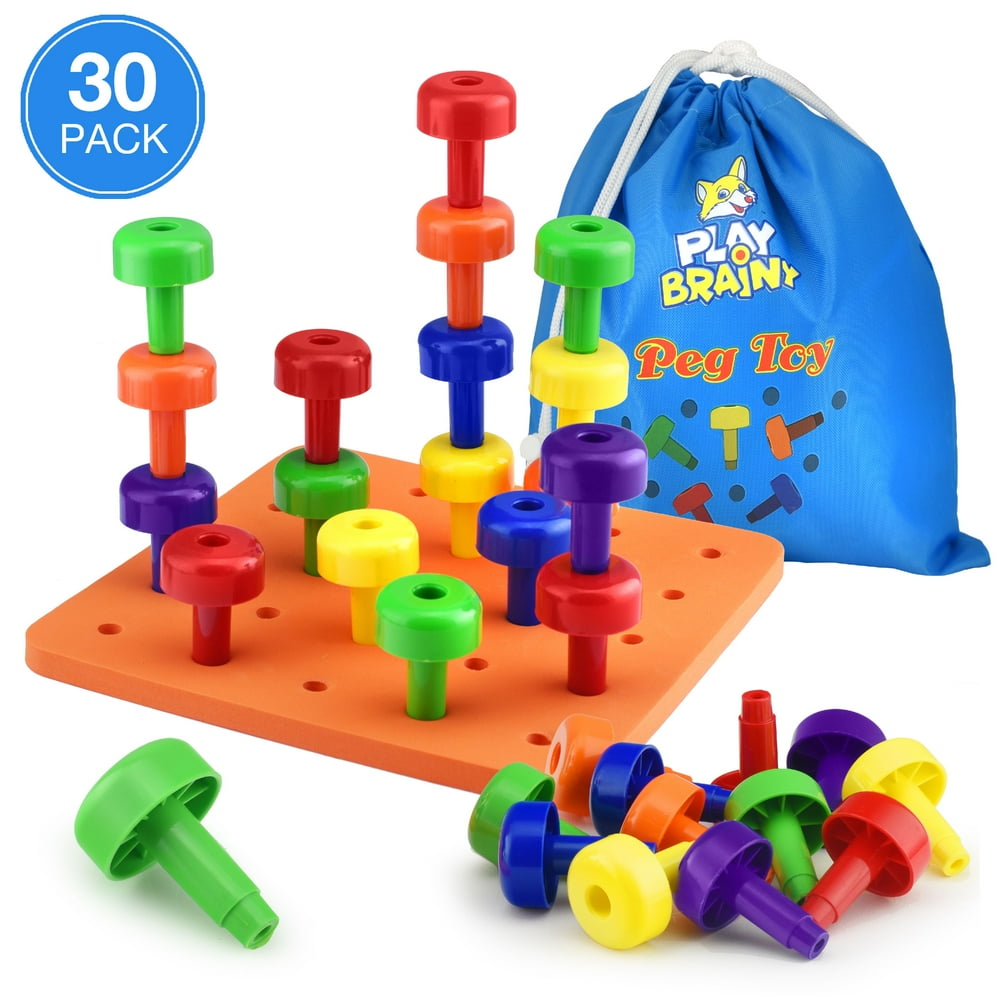 Play Brainy Peg Toy Set Exciting Montessori Style Learning Toy