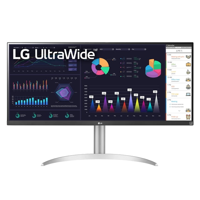 LG 34WQ650-W Monitor IPS de 34 pulgadas 21:9 UltraWide Full HD (2560 x 1080) de 100 Hz, frecuencia de actualización de 100 Hz con gama de colores RGB del 99 %, VESA DisplayHDR 400, USB tipo C, AMD Fre