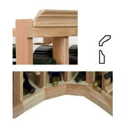 Curved Corner Moulding w OG Base & JD Crown (Rustic Pine - Unstained)