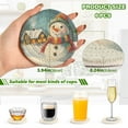 thumbnail image 3 of WOBOGO Colorful Scarf Snowman Coil Coasters Set of 6 Minimalist Cotton Woven 3.94 inch Non-Slip Insulated and Absorbent Home Accessories., 3 of 7