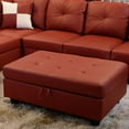 thumbnail image 2 of Raphael Faux Leather Left Facing Sectional Sofa With Ottoman, Multiple Colors, 2 of 2