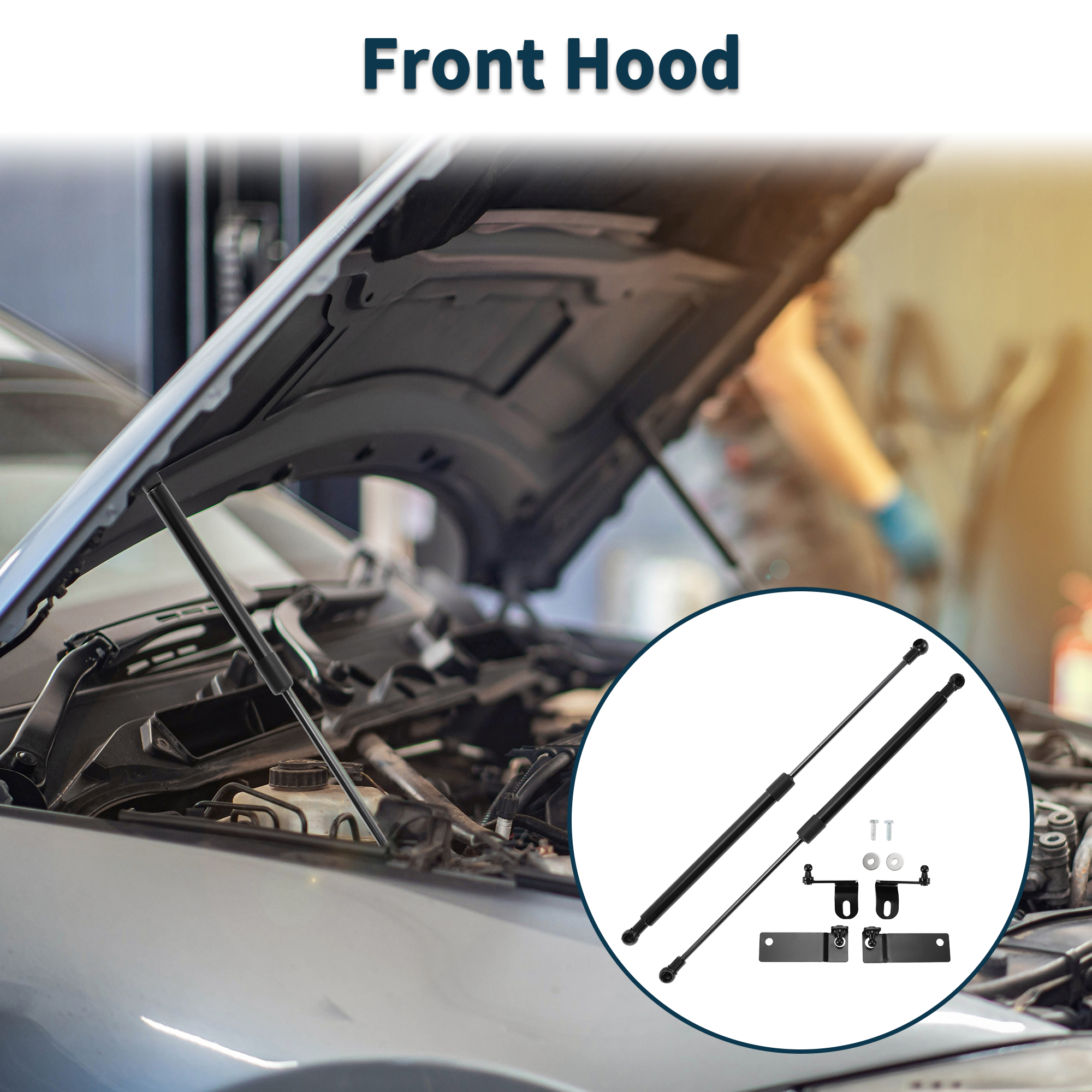 Unique Bargains 2Pcs Front Hood Lift Supports for Mazda MX-5 Miata NC 2005-2014