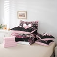 thumbnail image 6 of Manfei Girls Pink Monogrammed Twin Bedding Sets 7pcs, Personalized Letter M Bedding Comforter Set, Kawaii Axolotl Cherry Blossoms Sheet Sets, Super Cozy Room Decor, 6 of 8
