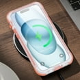 thumbnail image 3 of Allytech IP68 Waterproof Case for iPhone 15 Plus - Built-in Screen Protector - Wireless Charging - Full Body Protection Hard PC Shockproof Anti-Fall Transparent Matte Hybrid Back Case, Orange, 3 of 16