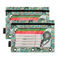 thumbnail image 5 of FORMRS 2 Pack Pencil Pouch for 3 Ring Binder with Clear Window Zipper Pen Case Stationery Organizer, Green Floral Horses Pattern, 5 of 6