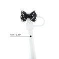 thumbnail image 2 of Unique Bargains 4 Pcs Spotted Butterfly Straw Cover Cap for Office Black Silicone, 2 of 5