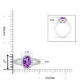 thumbnail image 4 of ANGARA Natural 2.28 Ct. Amethyst with Diamond Halo Ring in 14K White Gold for Women (Ring Size: 3), 4 of 9