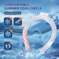 CASAFUN Neck Cooling Tube Cool Ice Ring, Reusable Ice Neck Cooler Wraps Wearable Body Cooling