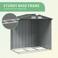 thumbnail image 4 of Aoxun 8’x 6’ Outdoor Storage Shed with Base Frame, Metal Garden Tool Shed with Lockable Door, Galvanized Steel Shed for Backyard, Lawn and Patio, Black, 4 of 8