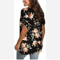 thumbnail image 4 of Womens Tops Summer 2022,Summer Floral Tops for Women Classic V Neck Tshirts Short Sleeve Cute Tops Casual Loose Tunics Blouse, 4 of 5
