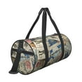 thumbnail image 3 of XMXT Unisex Large Sports Tote Gym Bag for Women, Diverse Stamp Prints Weekenders Bags Travel Bag, 3 of 8