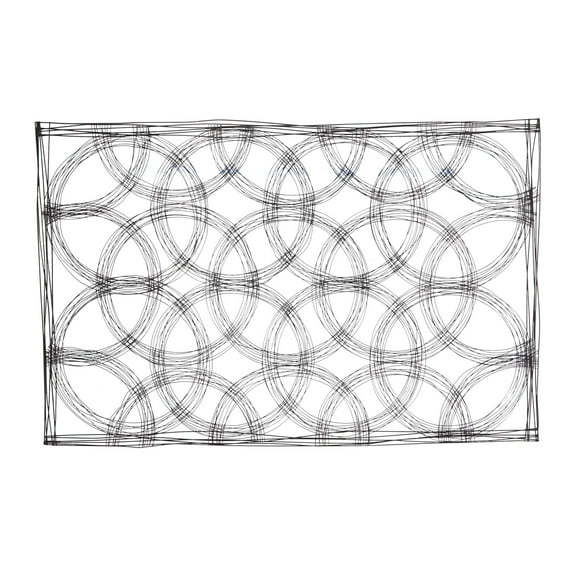 DecMode Black Metal Quatrefoil Geometric Wall Decor