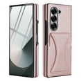 thumbnail image 5 of For Samsung Galaxy Z Fold 5 Wallet Case Wallet with Hidden Kickstand, Credit Card Holder for Samsung Galaxy Z Fold 5 Case Built-in Screen Protector, Slim Thin PU Leather Phone Case,Rosegold, 5 of 6
