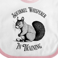 thumbnail image 4 of Inktastic Squirrel Whisperer in Training Boys or Girls Baby Bib, 4 of 4