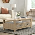 thumbnail image 3 of Costway Coffee Table with2 Drawers & Open Shelf Modern Rectangular Wood Living Room Table Natural, 3 of 11