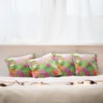 thumbnail image 3 of Ambesonne Modern Throw Pillow Cover 4 Pack, Tulips Urban Graphic, 18", Pink Green, 3 of 6