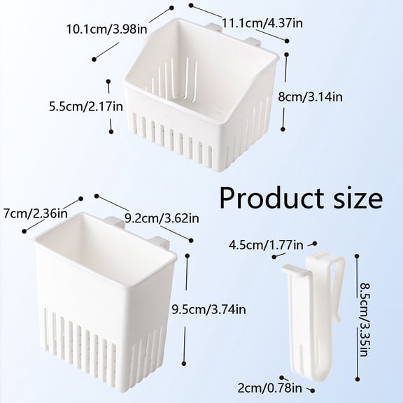 Single Hanging Cutlery Drying Rack & Utensil Drainer, Kitchen Sink Storage Basket for Spoons, Forks & Silverware Organization
