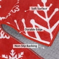 thumbnail image 3 of Washable Runner Rug 2x6ft – Non-Slip Soft Carpet with Snowflake Pattern, Stain-Resistant Design – Long Rug for Kitchen, Hallway, Bedroom and Laundry Room Use, Red, 3 of 7