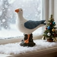 thumbnail image 5 of Uxgjfwu Christmas Seagull Figurine Ornament, Resin Seabird Tabletop Decorations, Rustic Vintage Coastal Beach Home Decor, 5 of 6