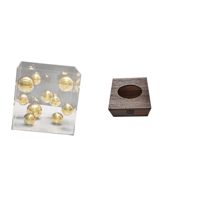 Caja cuadrada de acrílico,Adorno de bola cuadrada con cubierta acrílica para decoración del hogar,Caja expositora moderna de acrílico transparente transparente,Estuche de pañuelos de
