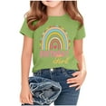 thumbnail image 5 of Summer Clearance Holiday Deals 2025! QTOCIO Toddler Girl Clothes, Summer Girls Shirts, New Birthday Day Shirts for Kids Short Sleeve Graphic T-Shirt Round Neck Top for 2-15 Years, Green, 9 Years, 5 of 6
