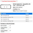 thumbnail image 2 of Oil Pan Gasket Set - Compatible with 1957 - 1976 Ford F-250 1958 1959 1960 1961 1962 1963 1964 1965 1966 1967 1968 1969 1970 1971 1972 1973 1974 1975, 2 of 2
