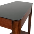 thumbnail image 2 of Leick Furniture Obsidian Table d'Appoint en Bois avec Dessus en Verre en Chêne Châtaigne, 2 of 2